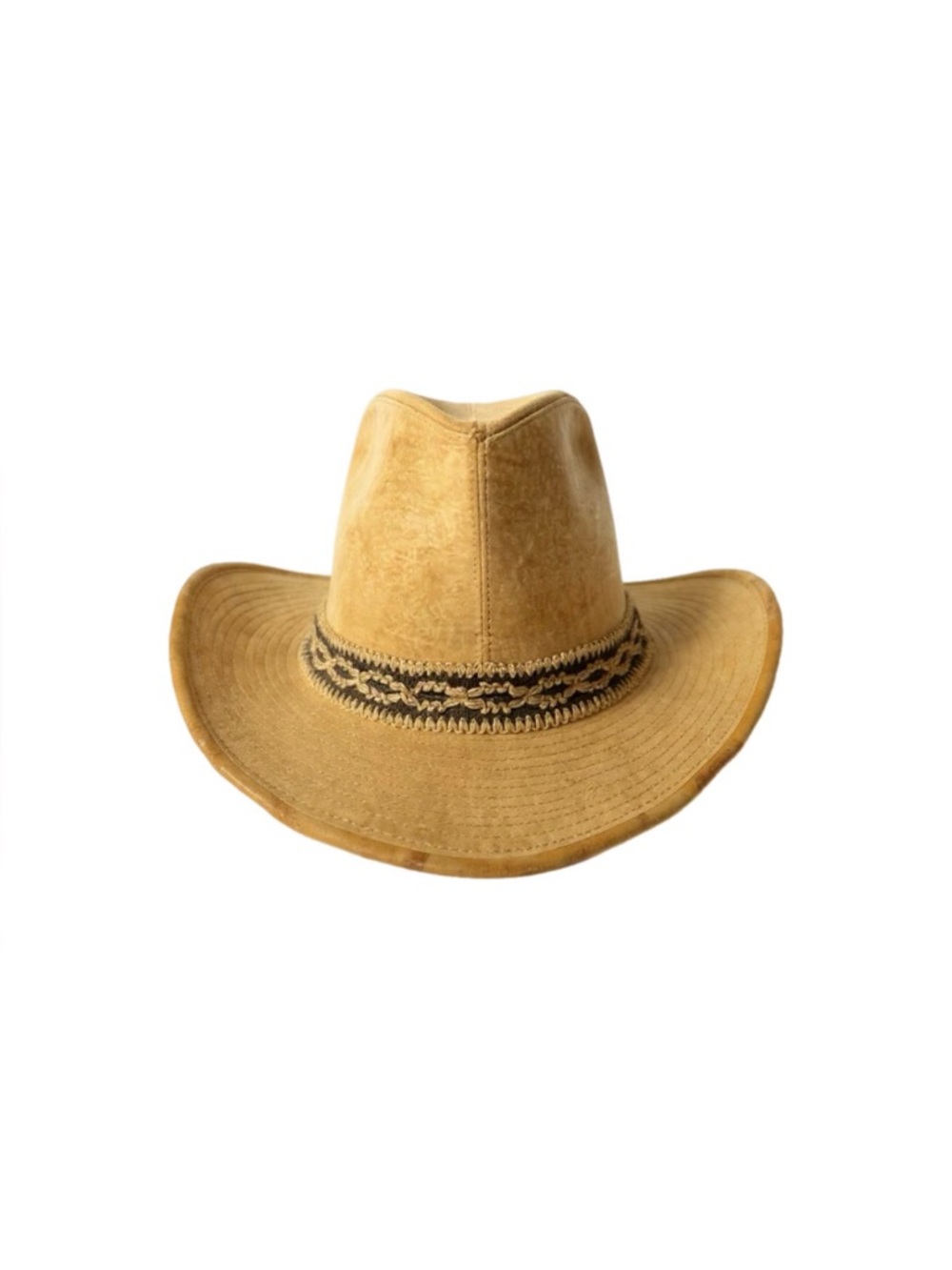 Vintage Resistol Braided Trim Tan
Suede Cowboy Hat